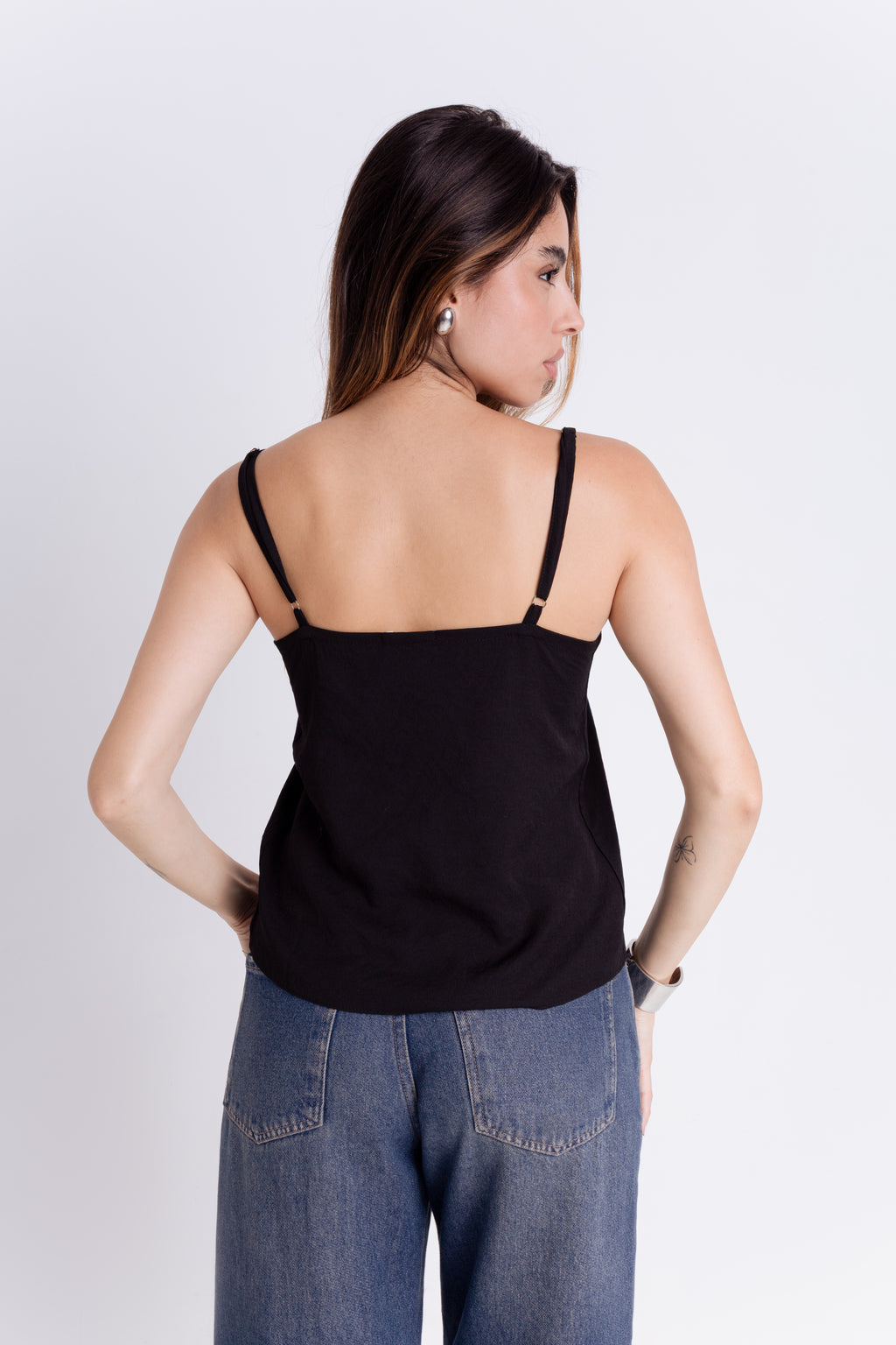Blusa Easy Alça Fina de Viscose