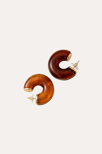 Brinco Argola Marmorizado com Dourado
