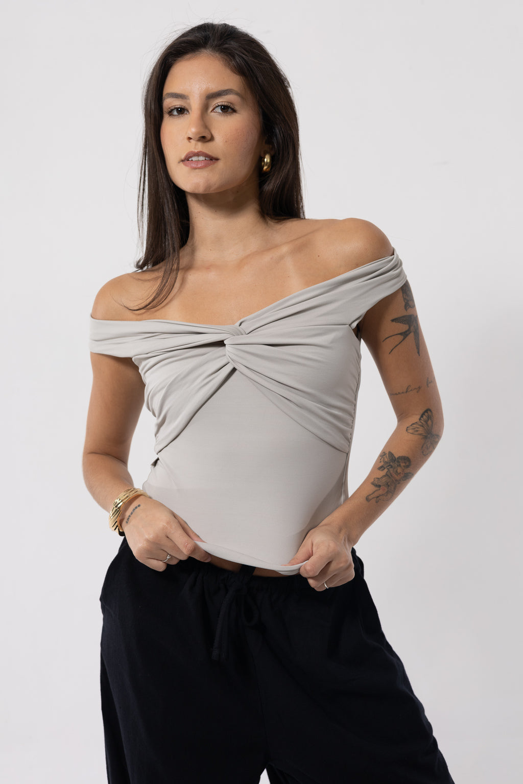 Blusa Trançada Ombro a Ombro