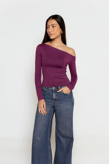 Blusa Manga Longa Assimétrica