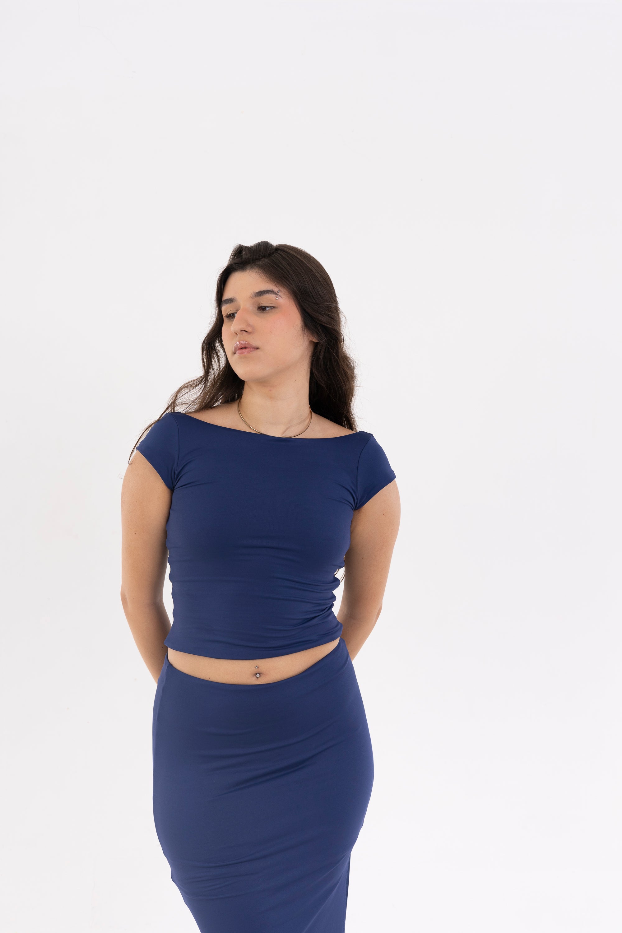 Blusa de Manga Costas Abertas