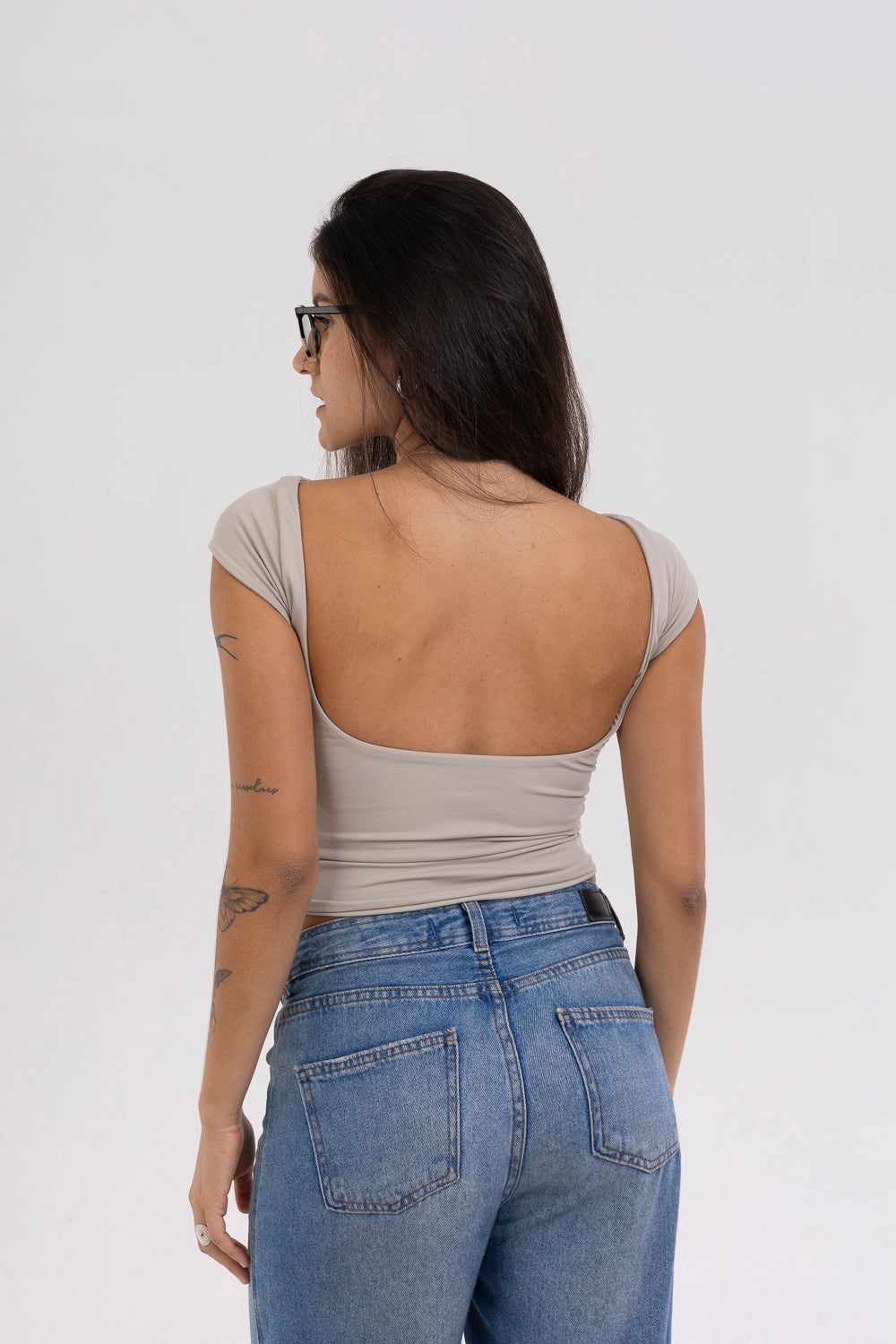 Blusa de Manga Costas Abertas