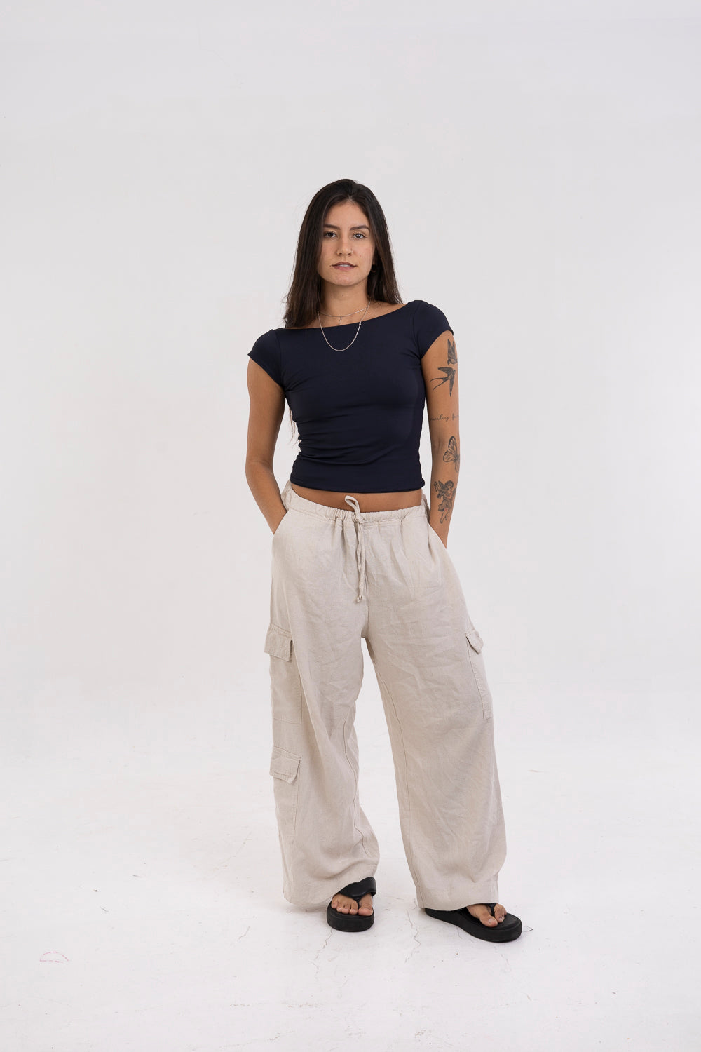Blusa de Manga Costas Abertas