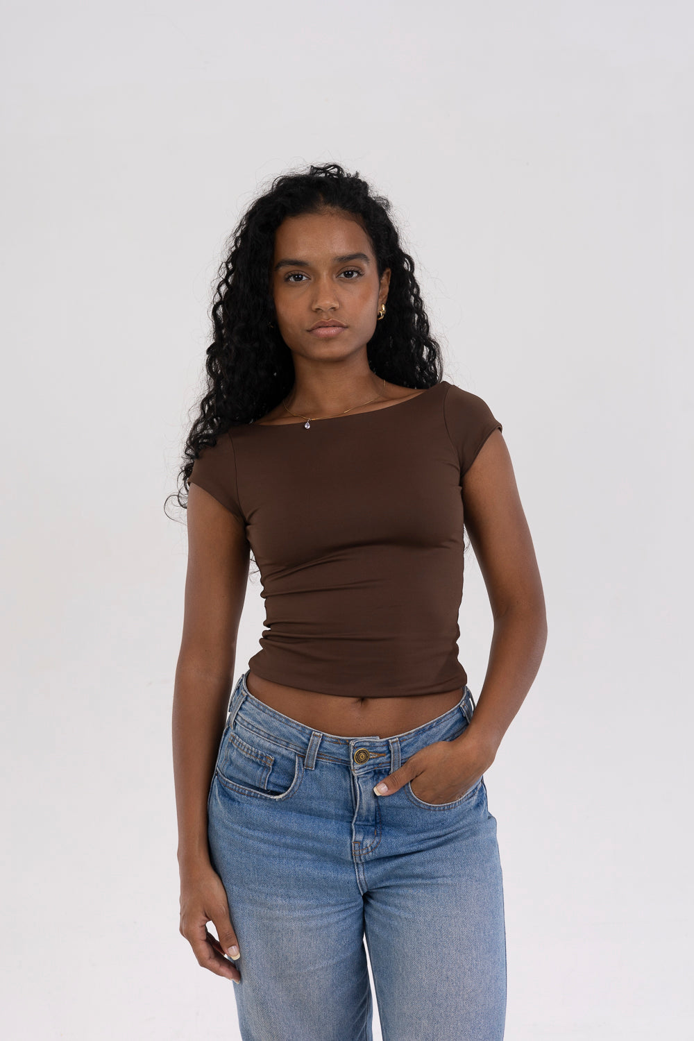 Blusa de Manga Costas Abertas