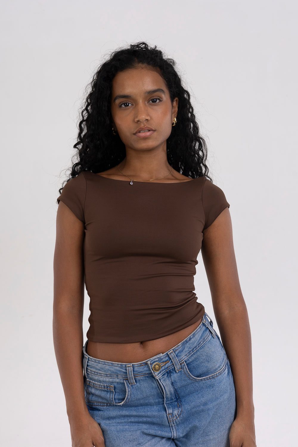 Blusa de Manga Costas Abertas