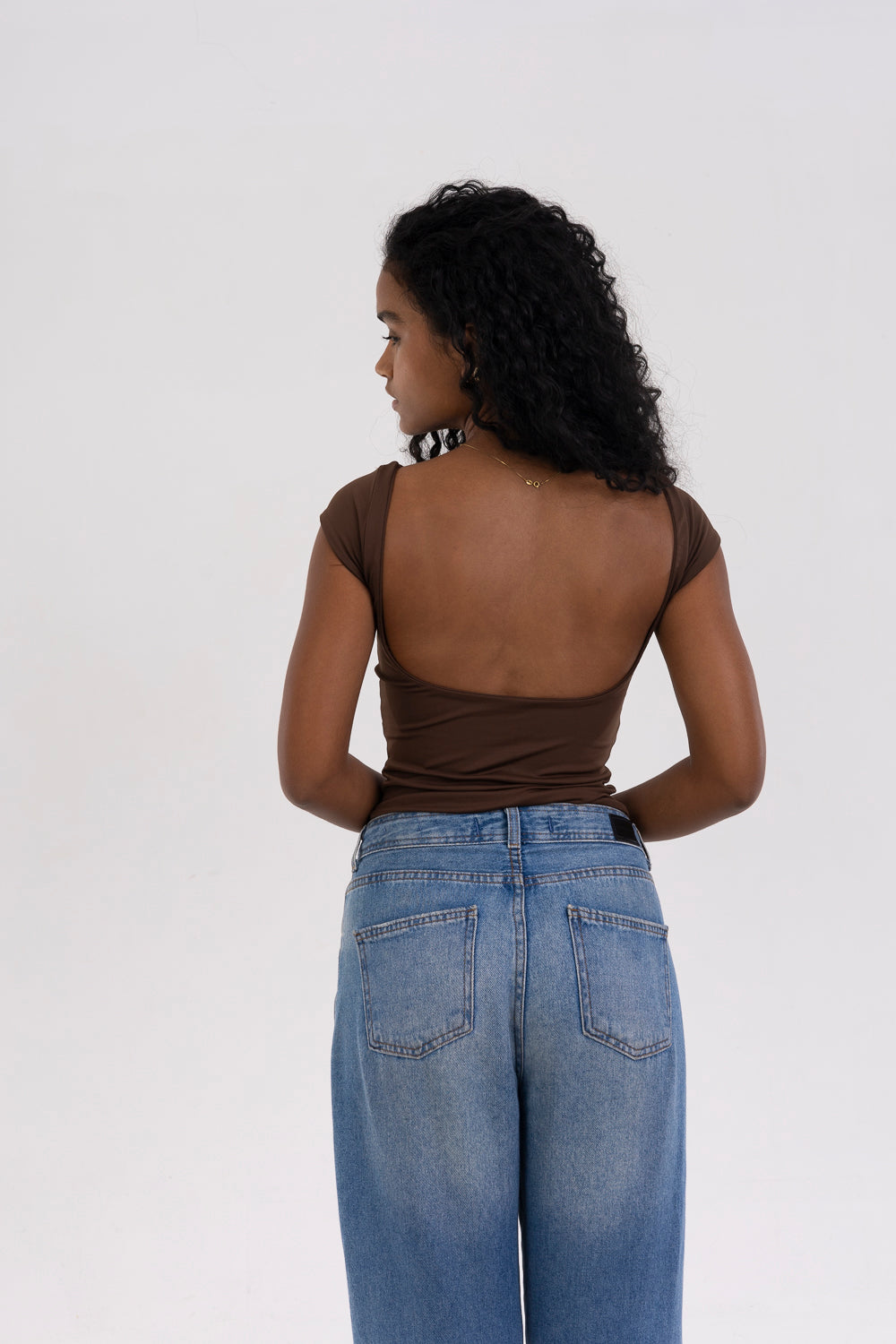 Blusa de Manga Costas Abertas