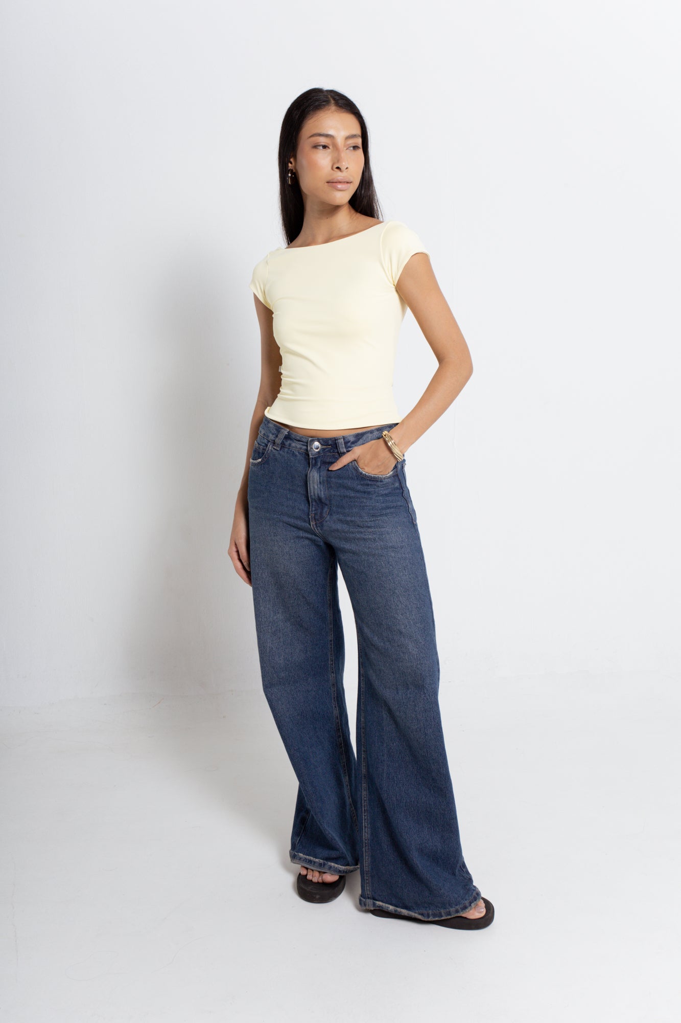 Blusa de Manga Costas Abertas