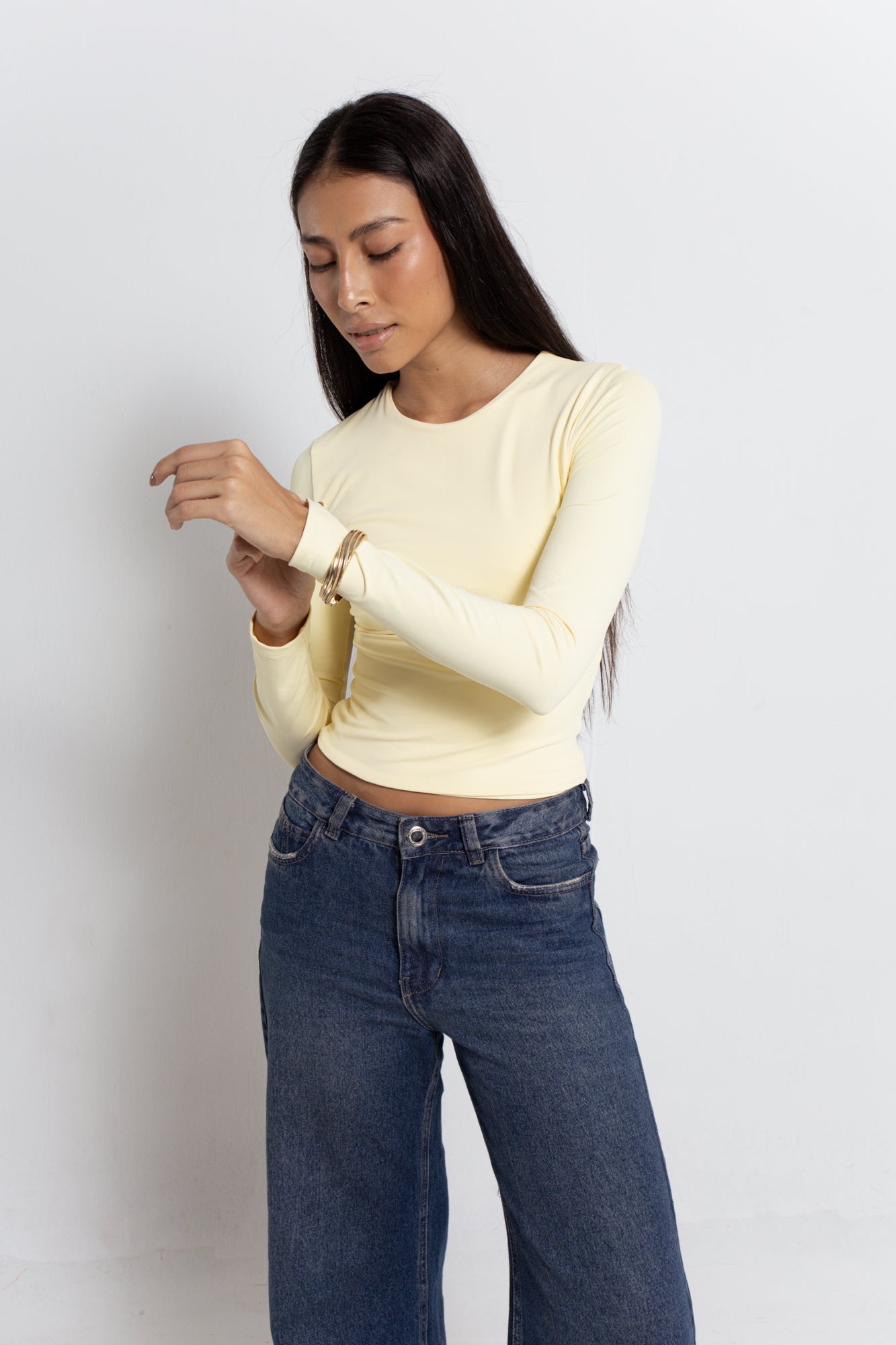 Blusa Básica de Manga Longa