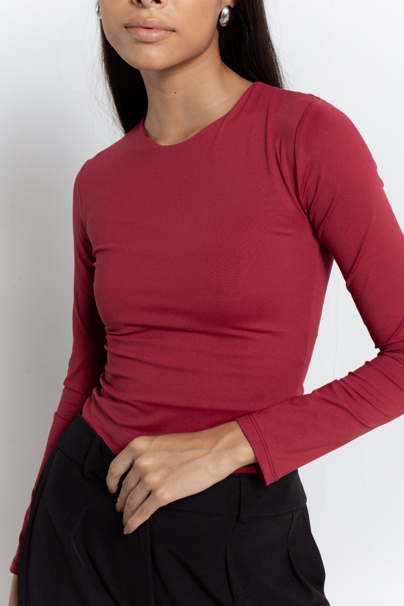 Blusa Básica de Manga Longa