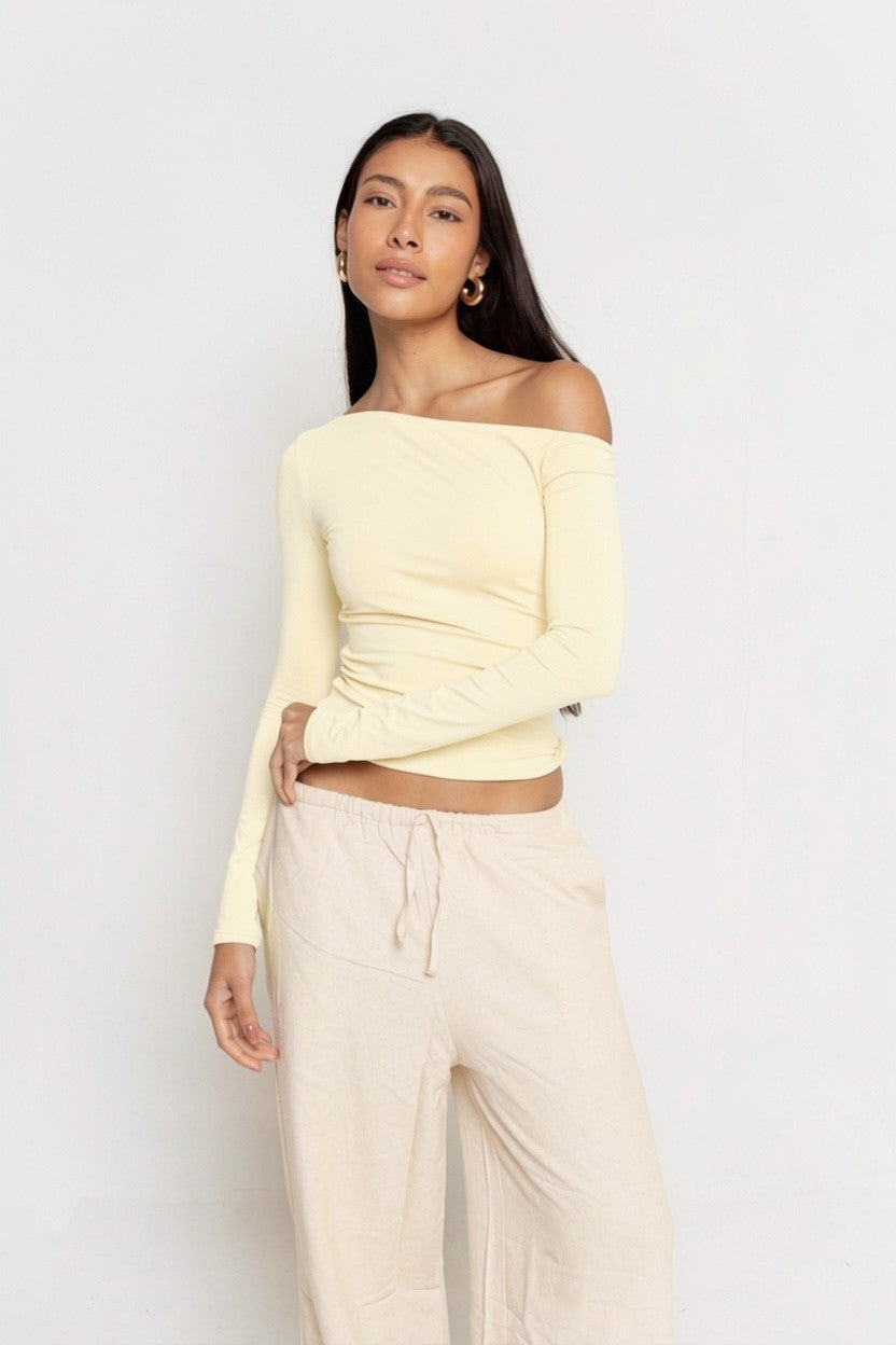 Blusa Manga Longa Assimétrica
