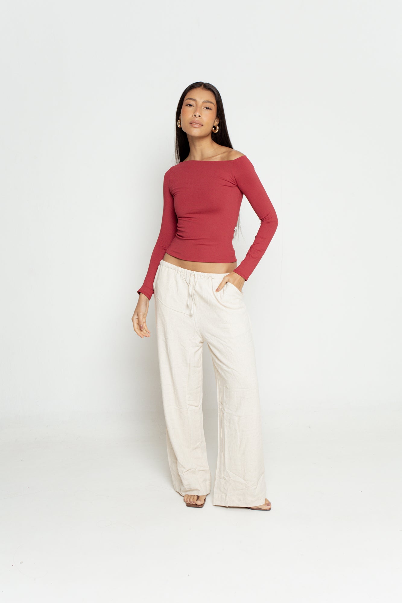 Blusa Manga Longa Assimétrica