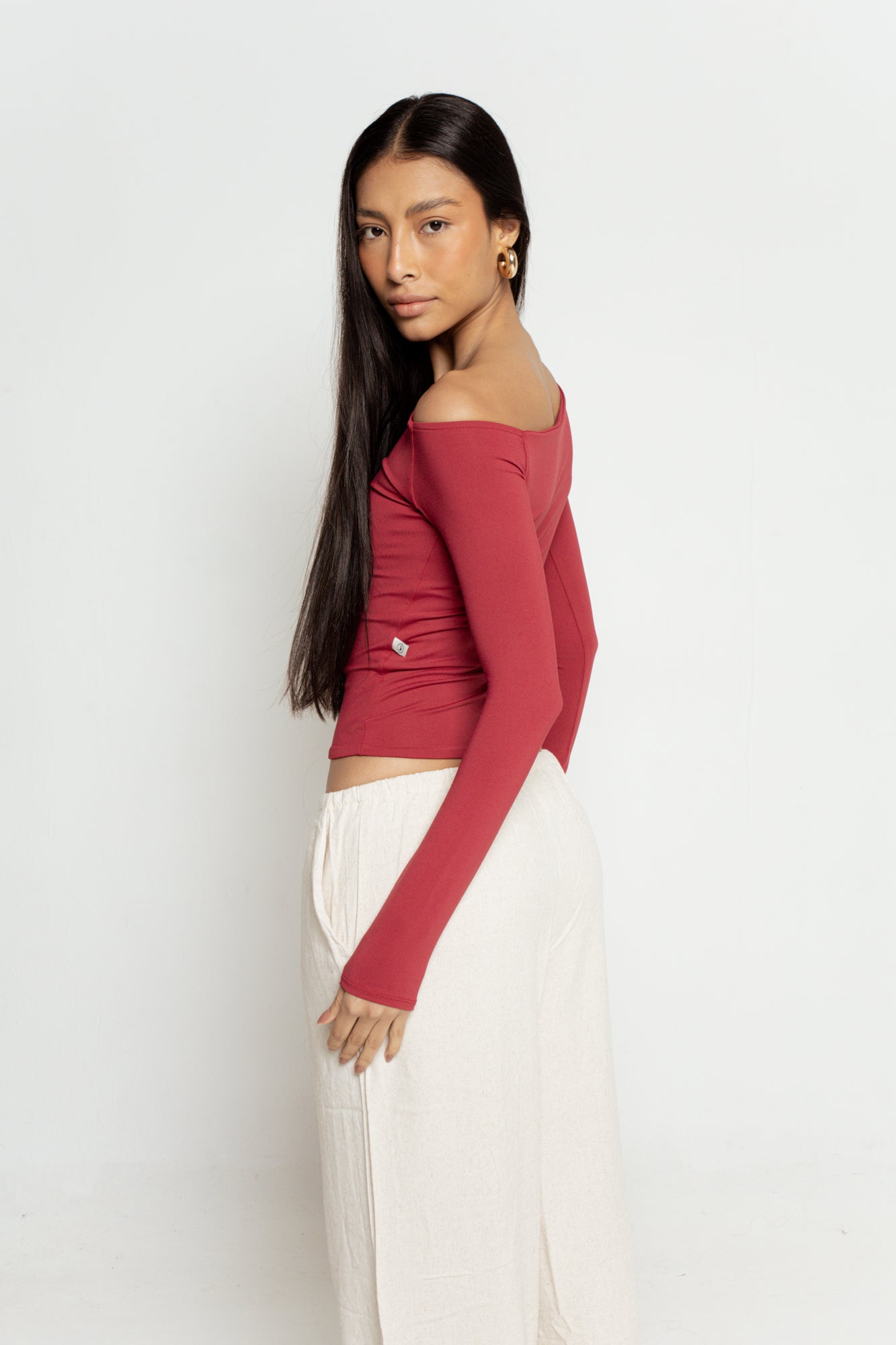 Blusa Manga Longa Assimétrica