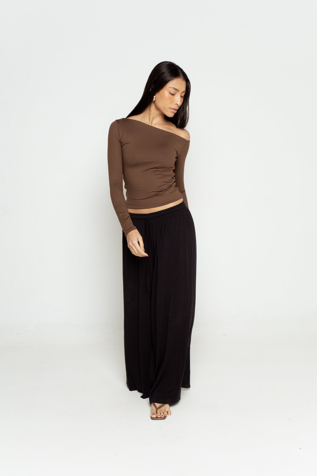 Blusa Manga Longa Assimétrica