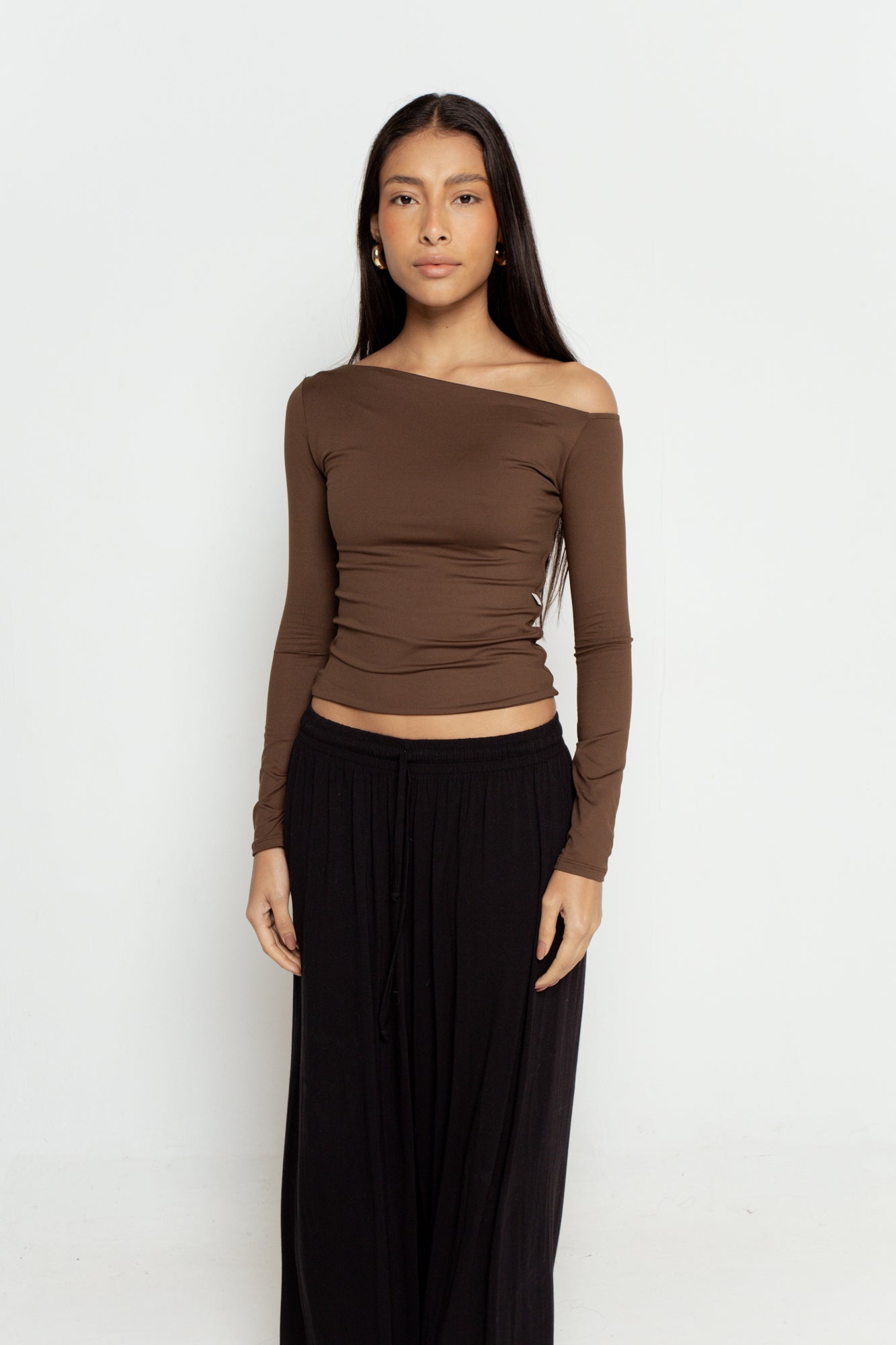 Blusa Manga Longa Assimétrica