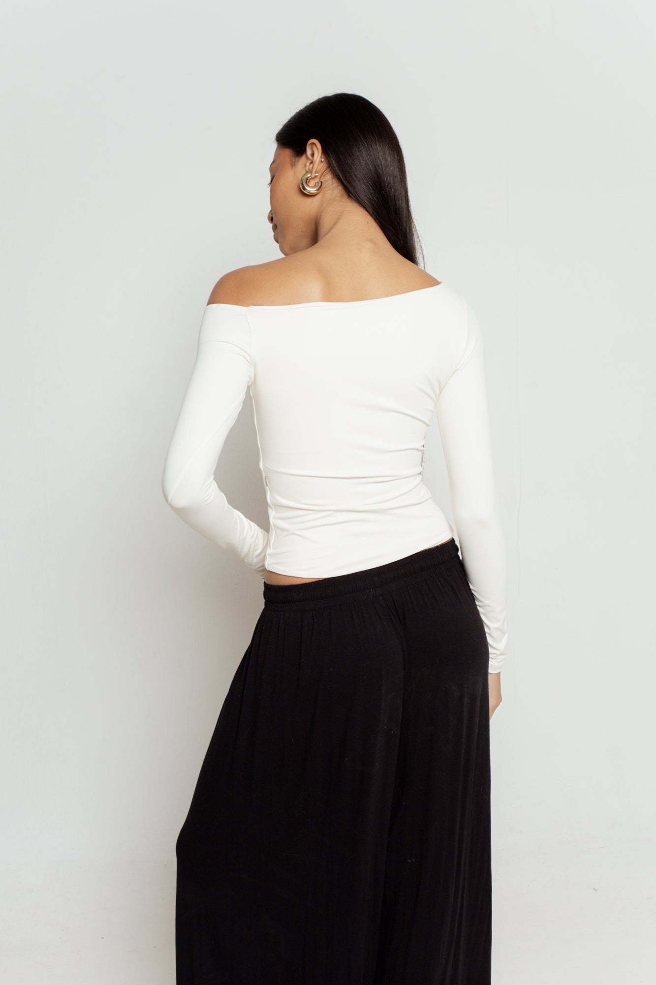 Blusa Manga Longa Assimétrica