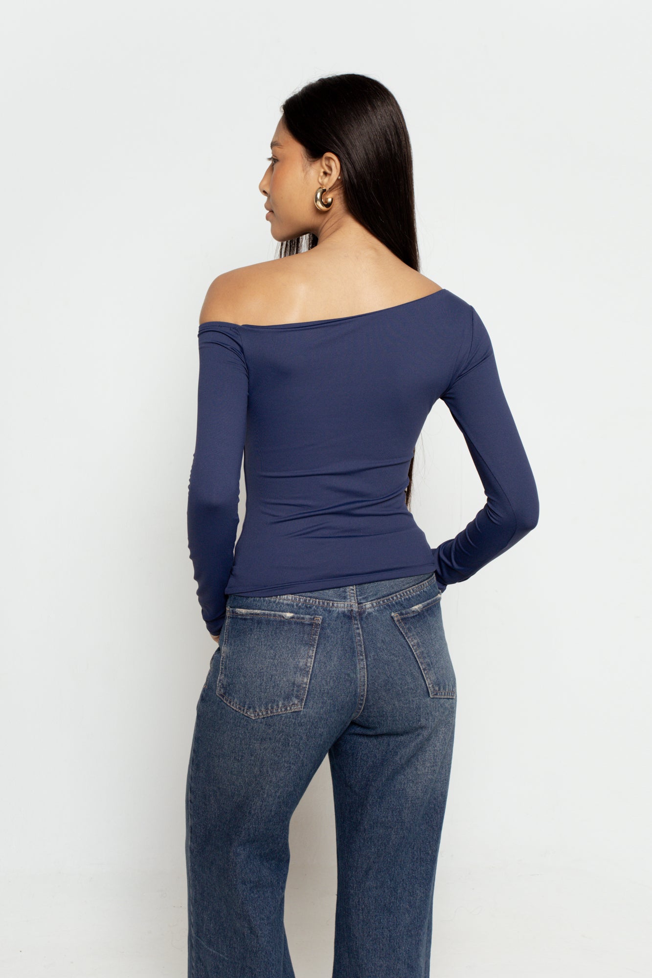 Blusa Manga Longa Assimétrica