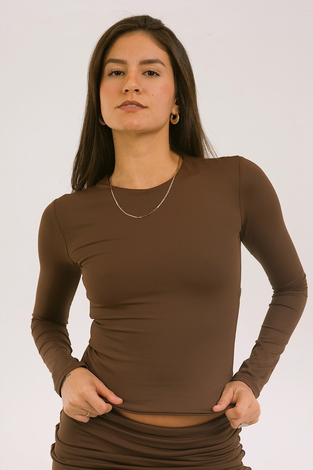 Blusa Básica de Manga Longa