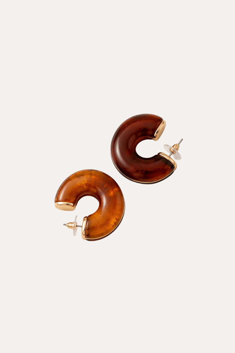 Brinco Argola Marmorizado com Dourado — LA MAGIE