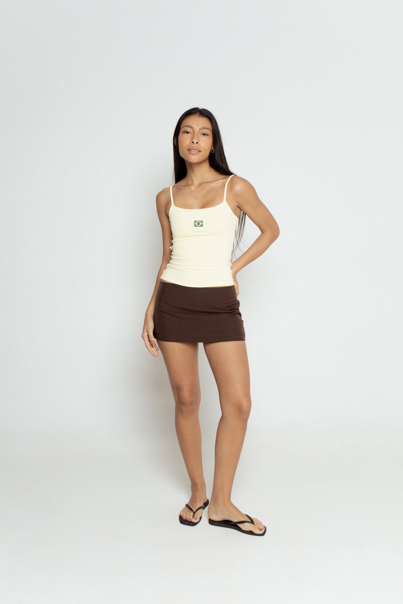 Blusa Regata Amarelo Manteiga Brasil