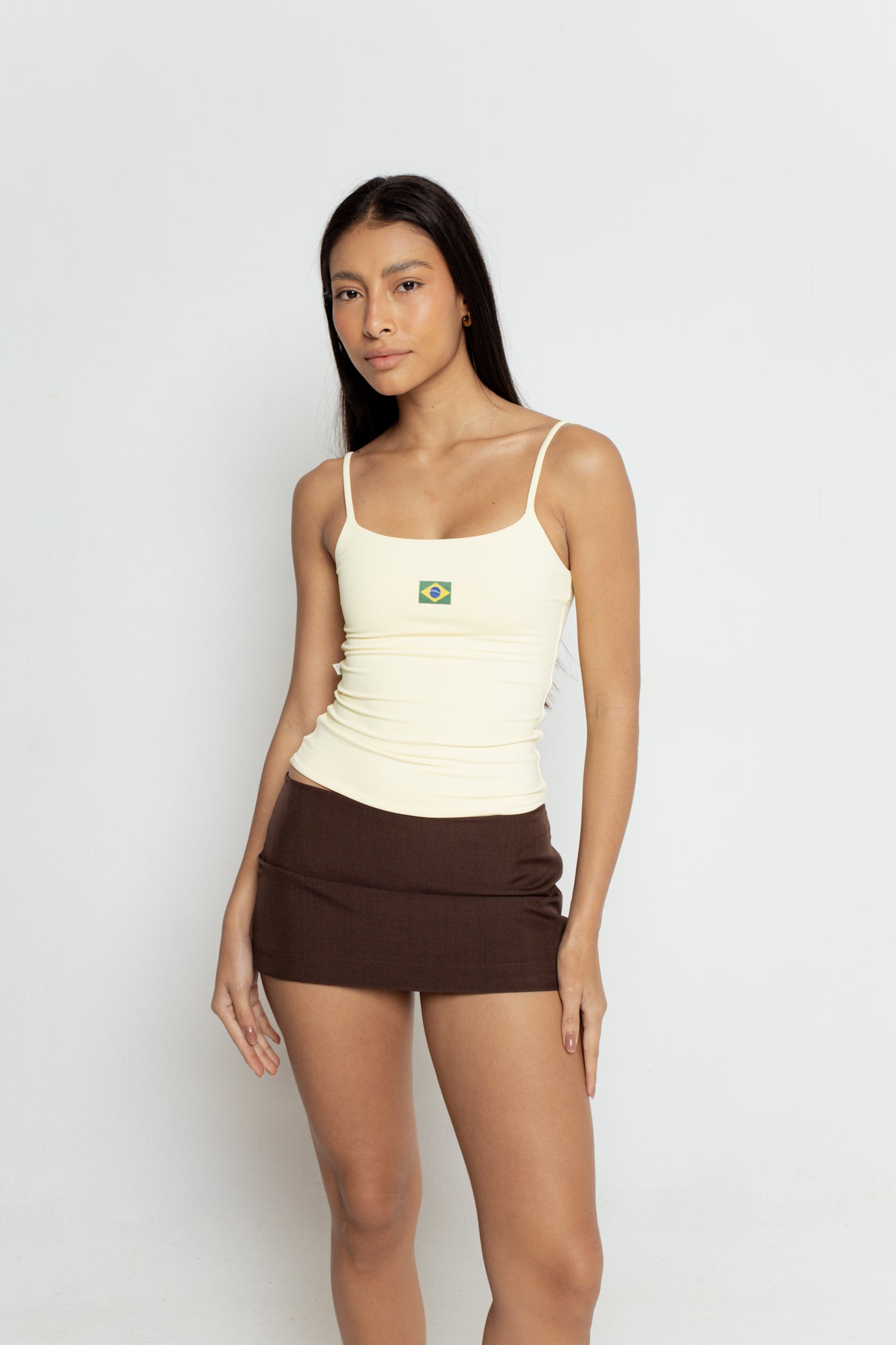 Blusa Regata Amarelo Manteiga Brasil