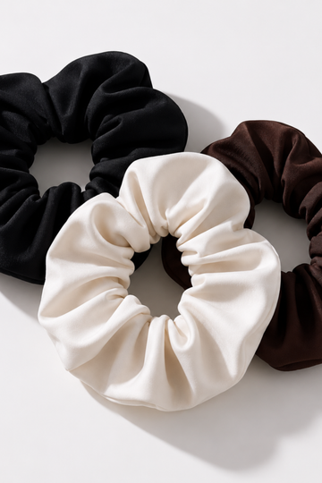 Kit 3 Scrunchies de Poliamida - Cores Sortidas